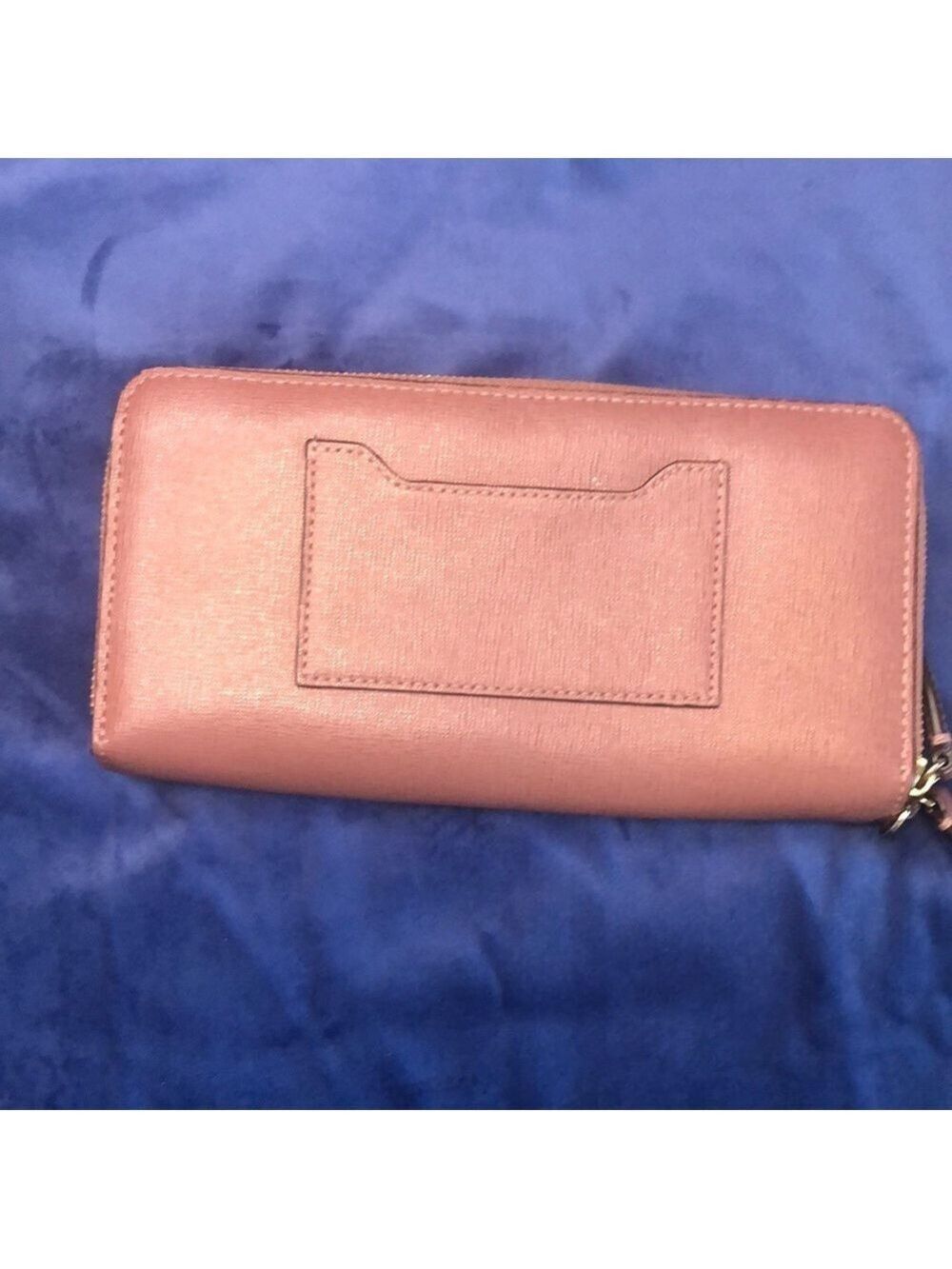Coach Double Zip Around Wallet Wristlet, Mauve - Picture 3 of 14